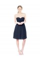 Discount Sweetheart Cocktail Knee Length Chiffon Cocktail Bridesmaid Dress Open Back UK