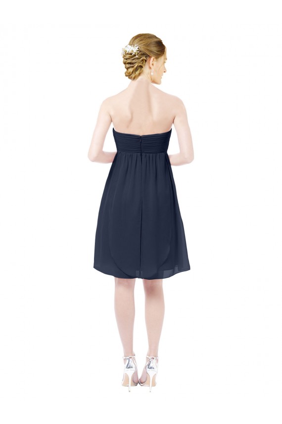 Discount Sweetheart Cocktail Knee Length Chiffon Cocktail Bridesmaid Dress Open Back UK