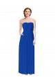 Discount Strapless Sweetheart Keyhole Back Long Chiffon Bridesmaid Dress UK