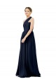 Discount Draped One Shoulder Strapless Chiffon Bridesmaid Dress UK