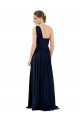 Discount Draped One Shoulder Strapless Chiffon Bridesmaid Dress UK