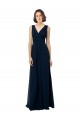 Discount Chiffon Sleeveless Bridesmaid Dress with V Front and Back UK