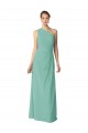 Discount Long Chiffon One Shoulder Full Length Bridesmaid Dress UK
