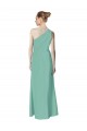 Discount Long Chiffon One Shoulder Full Length Bridesmaid Dress UK
