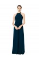 Discount Spaghetti Strap Long Chiffon Halter A-Line Bridesmaid Dress UK