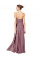 Discount V-Neck Spaghetti Strap Open Back Long Chiffon Bridesmaid Dress UK