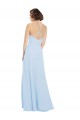 Discount Floor Length Chiffon Bridesmaids Dress with Front Keyhole Neckline UK
