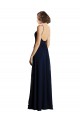 Discount Simple Chiffon Bridesmaid Dress with Deep V-Neckline UK