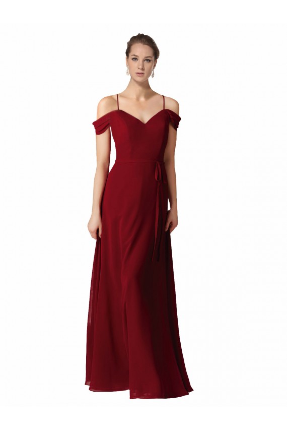 Discount Chiffon with Beaded Embroidery Bridesmaid Dress UK