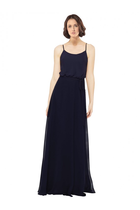 Discount Chiffon Bridesmaids Dress with Scoop Neckline UK