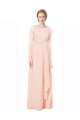 Discount Full Length Chiffon Bridesmaid Dress with V-Front and Back UK