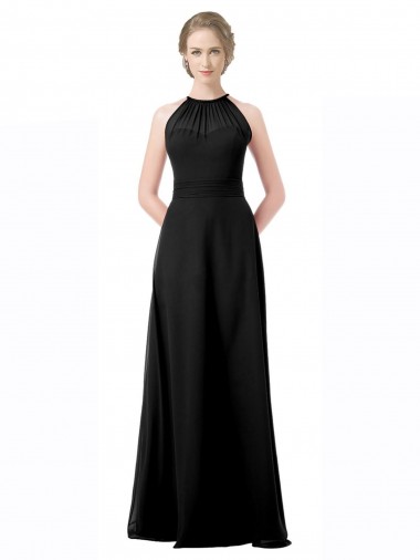 Discount Full Length Chiffon Sweetheart Bridesmaid Dress with An Illlusion Overlay UK