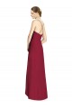 Discount Draped V-Neck High Low Chiffon Bridesmaid Dress UK