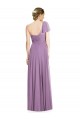 Discount Flutter Sleeves One Shoulder Long Chiffon Bridesmaid Dress UK