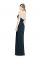 Discount V-Neck Halter Chiffon Bridesmaid Dress with Side Front Slit UK