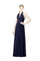 Discount V-Neck Halter Long Open Back Chiffon Bridesmaid Dress UK