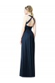 Discount V-Neck Halter Long Open Back Chiffon Bridesmaid Dress UK