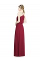Discount Full Length V-Neck A-Line Chiffon Boho Bridesmaid Dress UK
