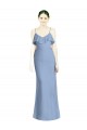 Discount Deep Open Back Long Chiffon V-Neck Bridesmaid Dress UK
