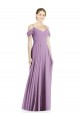 Discount Off the Shoulder Open Cowl-Back Maxi Bridesmaid Dress UK