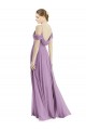 Discount Off the Shoulder Open Cowl-Back Maxi Bridesmaid Dress UK