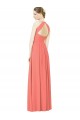 Discount Open Back Shirred Halter Chiffon Bridesmaid Dress UK