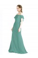 Discount Off the Shoulder Bohemian Chiffon Bridesmaid Dress UK