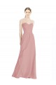 Discount Daped A-Line Chiffon Bridesmaid Dress with Pleated Sweetheart Bodice UK