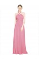 Discount Halter Neck Keyhole A-Line Chiffon Bridesmaid Dress UK