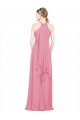 Discount Halter Neck Keyhole A-Line Chiffon Bridesmaid Dress UK