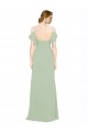 Discount Split Cold Shoulder Draped A-Line Chiffon Bridesmaid Dress UK