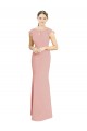 Discount Chiffon Cap Sleeves Long Bridesmaid Dress with Keyhole UK