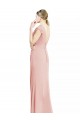 Discount Chiffon Cap Sleeves Long Bridesmaid Dress with Keyhole UK