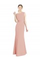 Discount Full Length Long Chiffon Bridesmaid Dress with Pleated Lace Waist UK