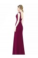 Discount Slim Chiffon Bridesmaid Dress with Embellished Capped Sleeves UK