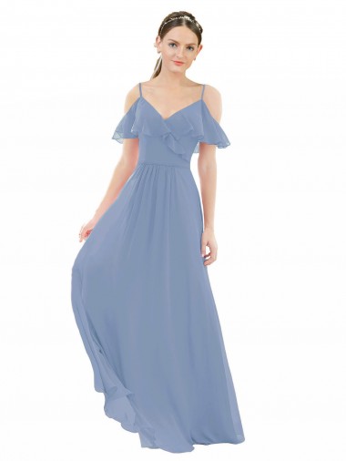 Discount Pleated One Shoulder A-Line Chiffon Bridesmaid Dress UK