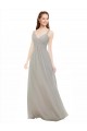 Discount Chiffon Bridesmaid Dress with Ruched Draped Bodice UK