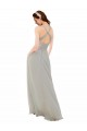 Discount Chiffon Bridesmaid Dress with Ruched Draped Bodice UK