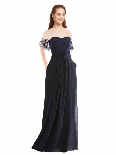 Discount Boho Bridesmaid Dress with Beaded Embroidered Bodice and Flutter Cap Sleeves UK