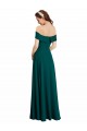 Discount Classic Off the Shoulder Chiffon Bridesmaid Dress with Cap Sleeves UK