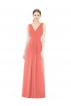 Discount V-Neck V-Back Sleeveless Chiffon Bridesmaid Dress UK