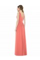 Discount V-Neck V-Back Sleeveless Chiffon Bridesmaid Dress UK