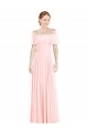 Discount Off the Shoulder Long Bridesmaid Dress With Ruffle Overlay UK