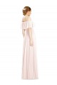Discount Off the Shoulder Long Bridesmaid Dress With Ruffle Overlay UK