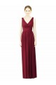Discount V-Neck Full-Length Sleeveless Low Back Chiffon Bridesmaid Dress UK