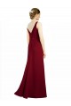 Discount Twist-Knot V-Neckline Long Chiffon Bridesmaid Dress UK