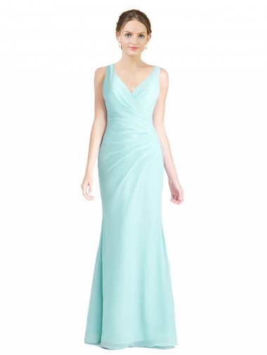 Discount Ruched Bodice Sweetheart Chiffon Bridesmaid Dress with Lace Back UK