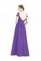 Discount Off the Shoulder Cap Sleeves Chiffon Bridesmaid Dress with Pleats UK