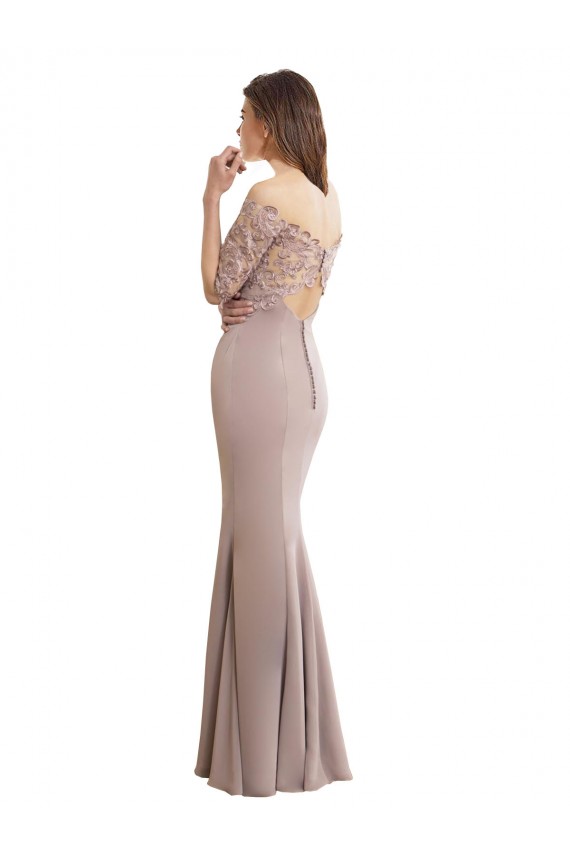 Discount Sweetheart Neckline Long Sleeves Lace Bridesmaid Dress UK