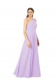 Discount Grecian Inspired Simple One Shoulder Chiffon Formal Bridesmaid Dress with Ruching UK